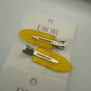 New Dior beauty Yellow Hair Clips
